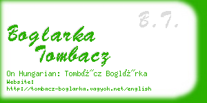boglarka tombacz business card